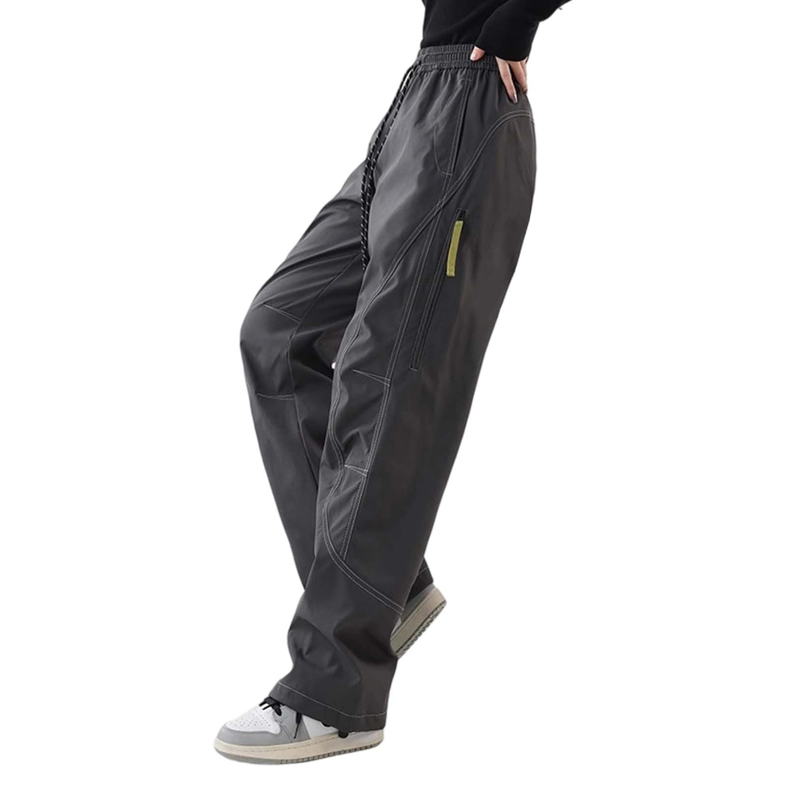 Generico Pantalone Trekking Donna Estivo Pantaloni da Estivi Sweatpants Tattici Ciclisti Lavoro Wide Leg Impermeabili Harem Cargo Palazzo Palestra Protezioni Jogger