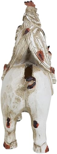 Miniatura 2 de Ebros Gift Figura rústica de granja de animales de granja, gallina, gallo montando en cerdo 'caballo', alcancía, moneda, banco de dinero, contenedor