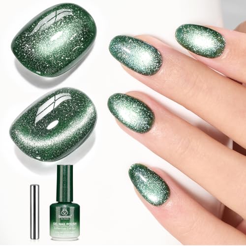 Image of Beetles Emerald Green Cat-Eye Gel Nail Polish