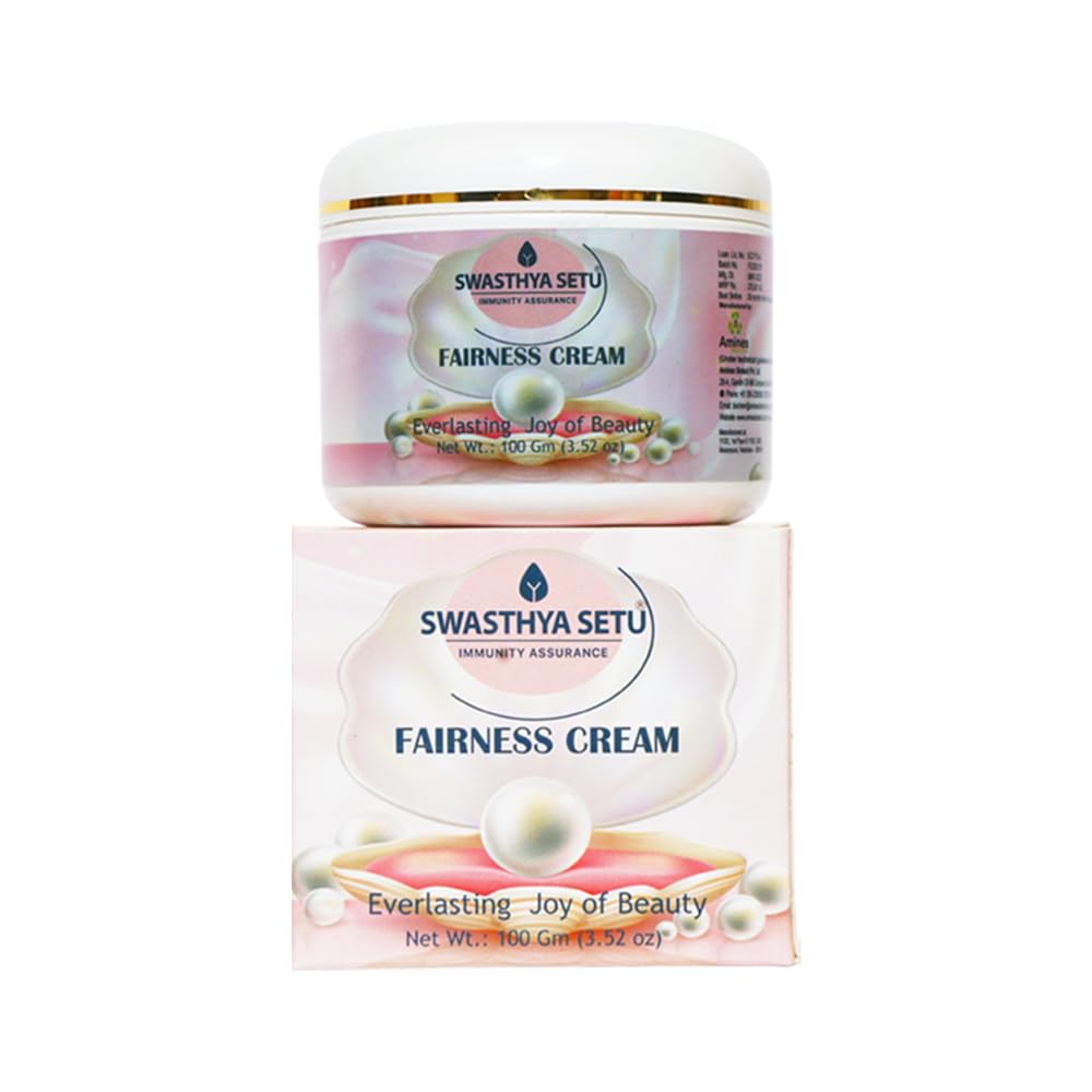 Swasthya Setu Herbal Fairness Cream for Glowing And Even Skin Tone | Brightening and Nourishing Face Cream | All Types Skin 100 Gm