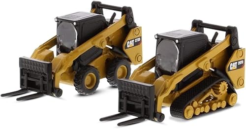 Diecast Masters 1/64 Caterpillar 272D2 Minicargadora y cargador de oruga compacto Caterpillar 297D2, juego de 2 85693