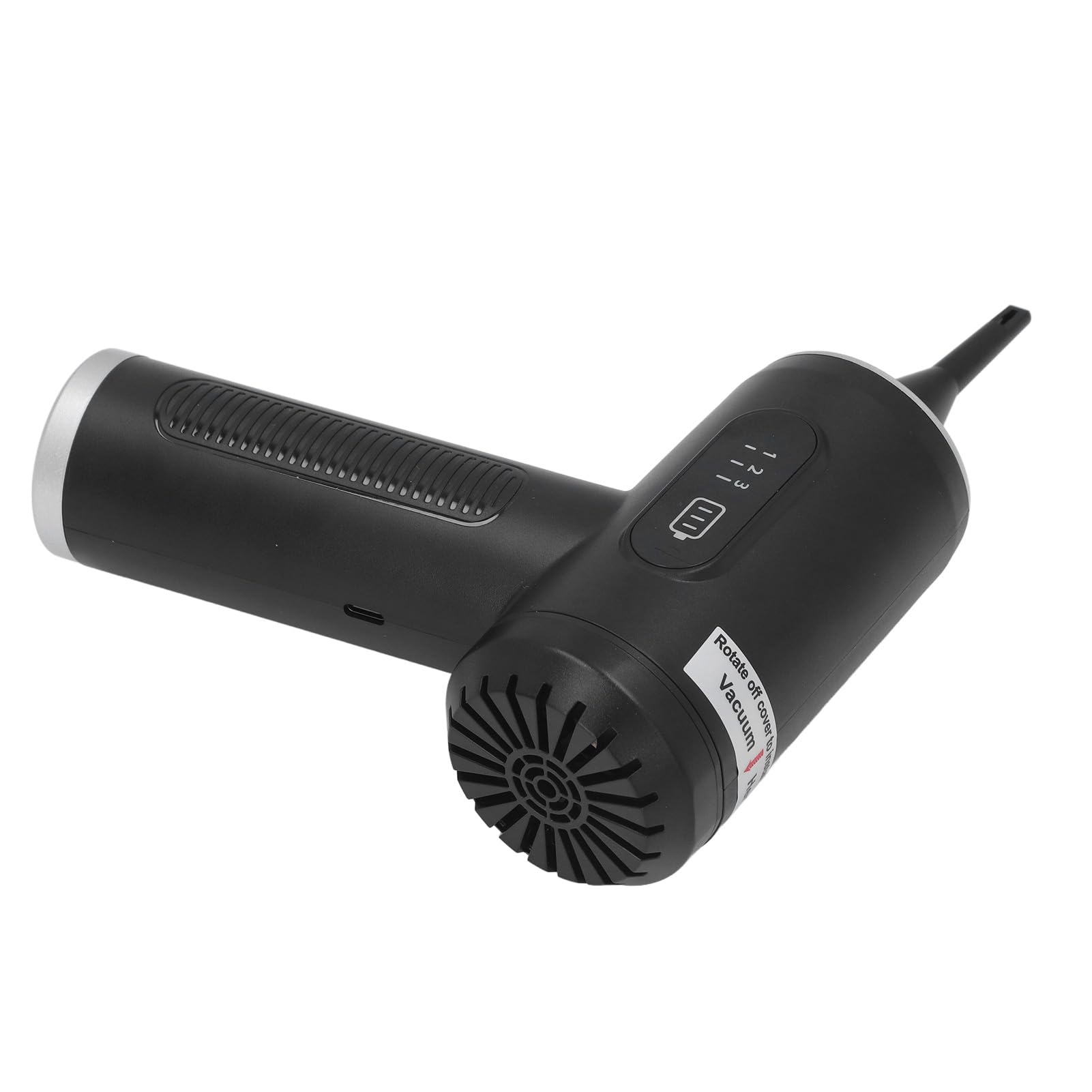 Spolverino elettrico per aria soffiatore d'aria senza fili con batteria ricaricabile a 3 ingranaggi, massimo regolabile, 50000 giri/min, 6000 mAh, con luce LED