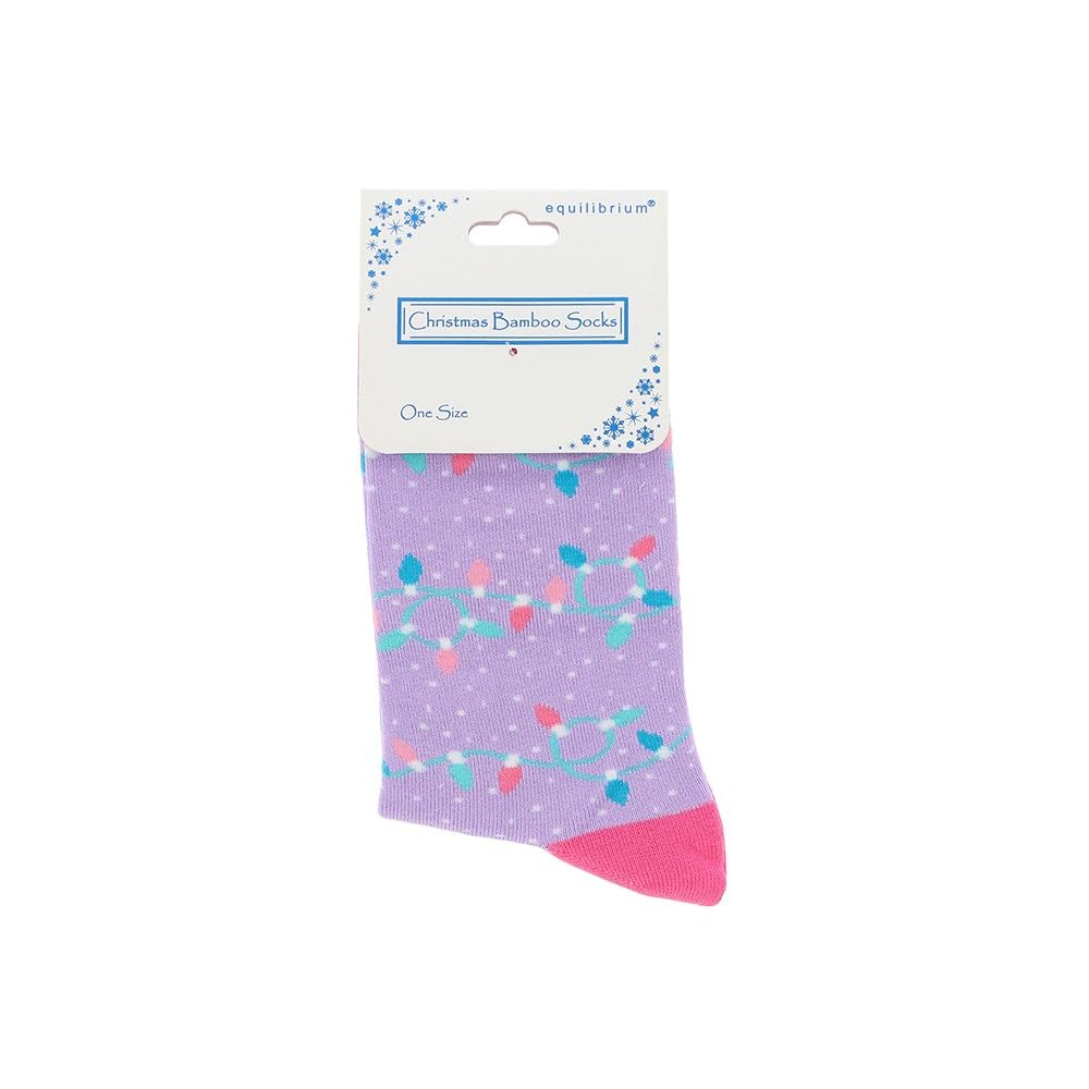 Christmas Tree Lights Ladies Bamboo One Size Socks, Secret Santa Gifts 344991