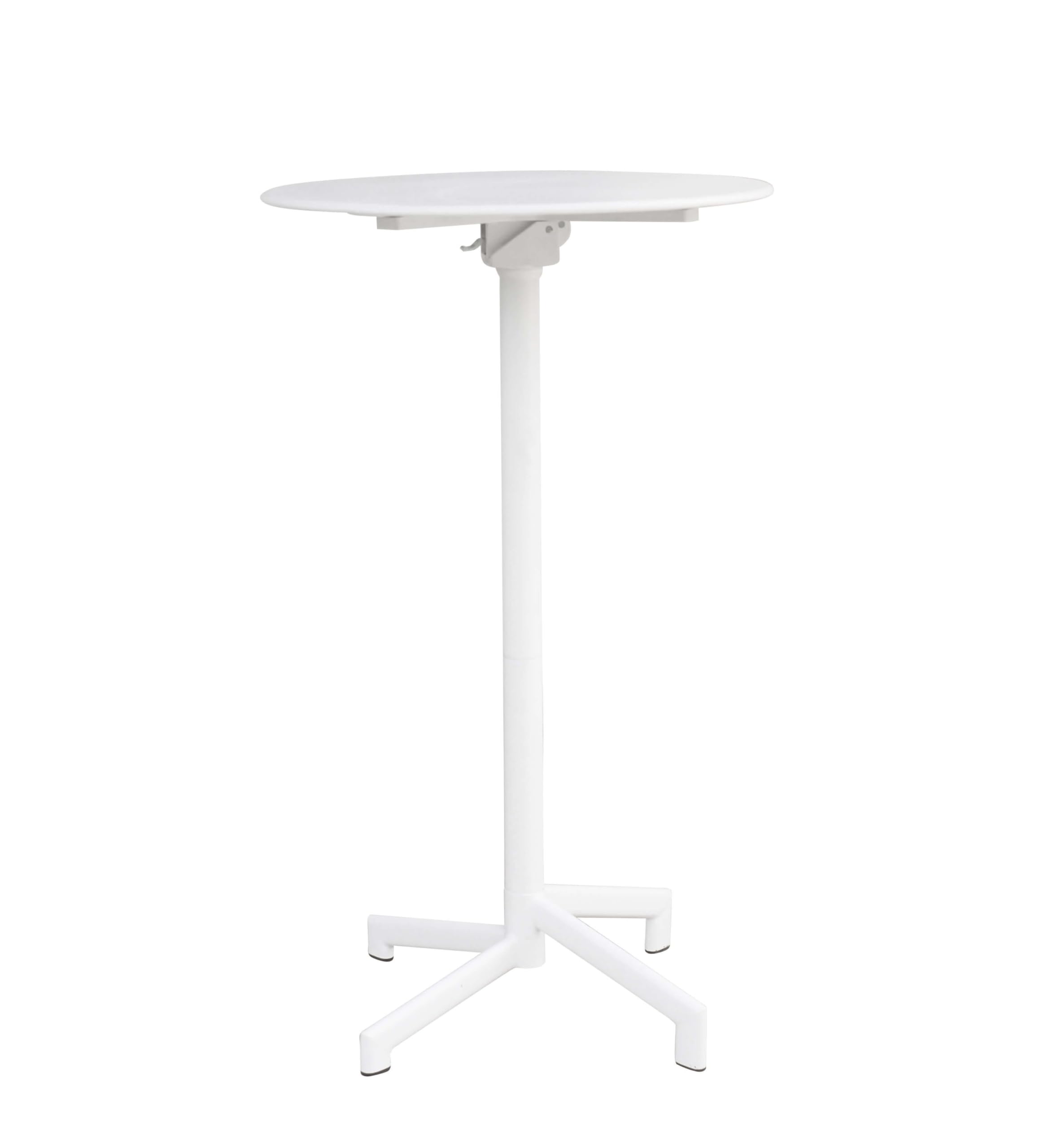 milani home - tavolo alto da bar per esterno, Opera, 60 x 102 cm, in acciaio, bianco