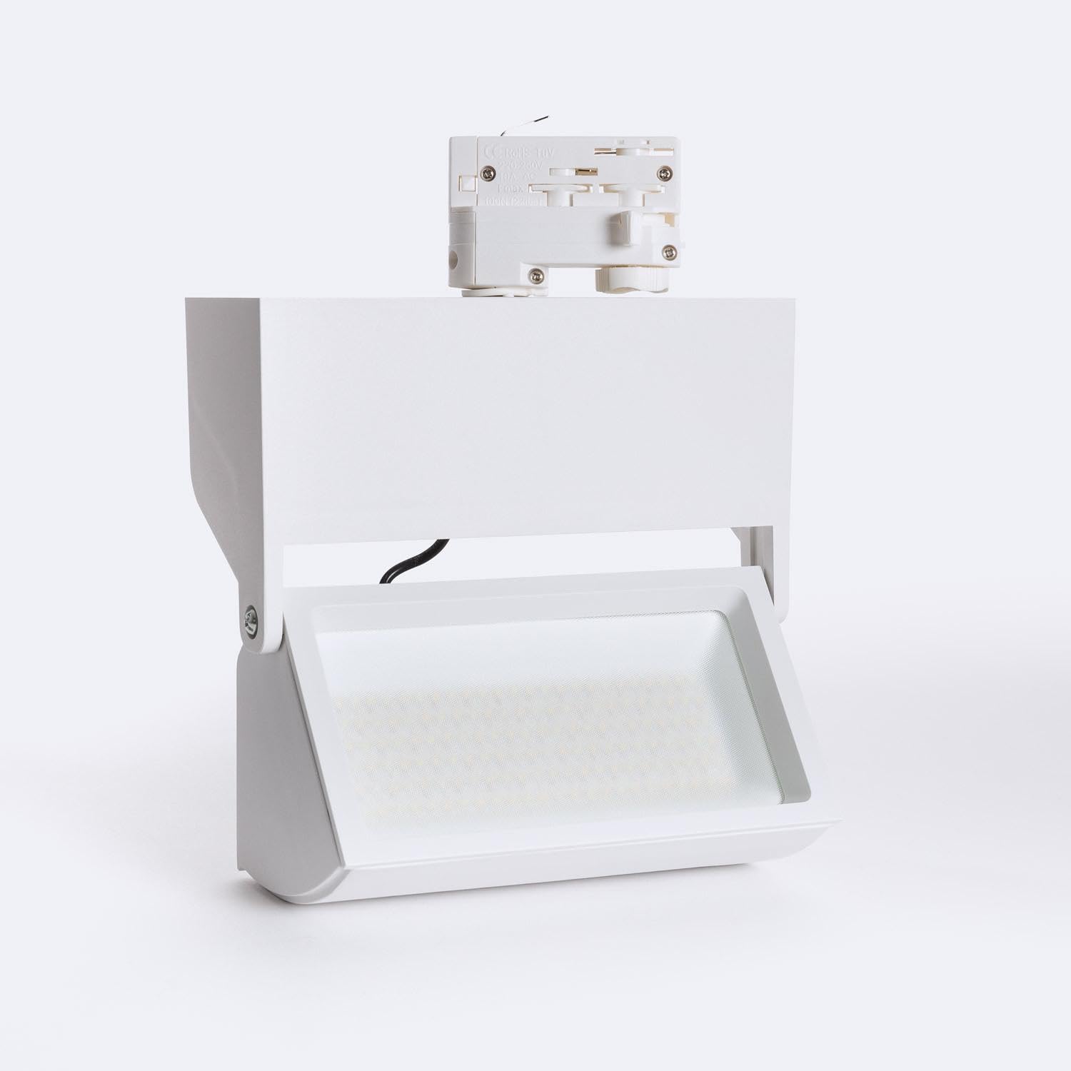 LEDKIA LIGHTING - LED-Strahler für 3-Phasenstromschiene | 38W Leistung | 4300 lm Lichtstrom | No Flicker | CRI 90+ | Flexibles Design, 6000K Kaltweiß, Aluminium