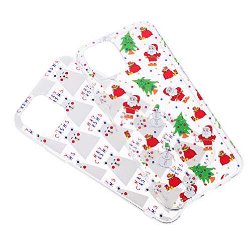 ULTECHNOVO Natal Telefone Shell Tpu Clear Xmas Tree Santa Cartoon Capa Protetora de Telefone CompatÃ