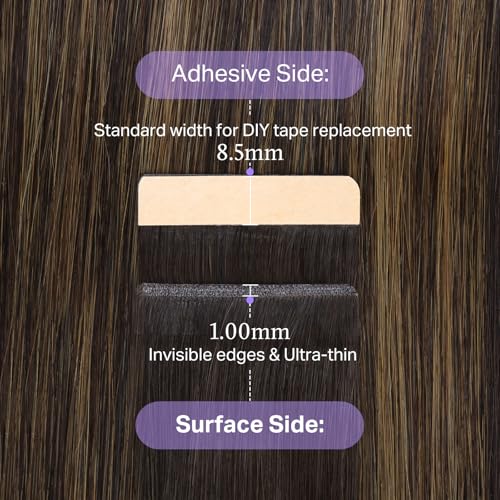Image of DOORES Genius Tape in Hair Extensions Human Hair, 18 Inch 50g 20PCS
