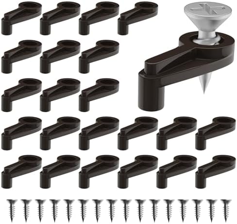Glass Panel Clip, 24 Pack Round Glass Retainer Clips Kit Plastic Glass Cabinet Clamps Clear Mirror Clips Window Dressing Hardware Replacement Screws S - View #9