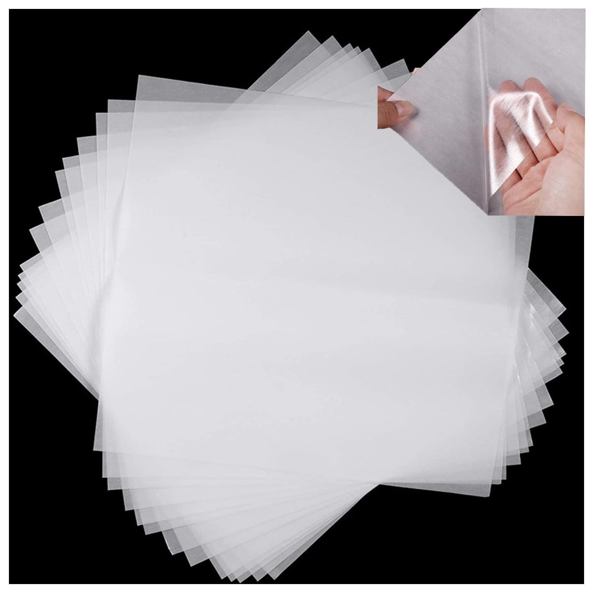 NALACAL Fusible Bonding Web, Heavy Weight Double-sided Ironing Hot Adhesive Patch Fusible Webbing for Fabric Applique DIY Crafts Supplies and for Surfaces of Clothes and Bags (20 Pcs 9.8" x 11")