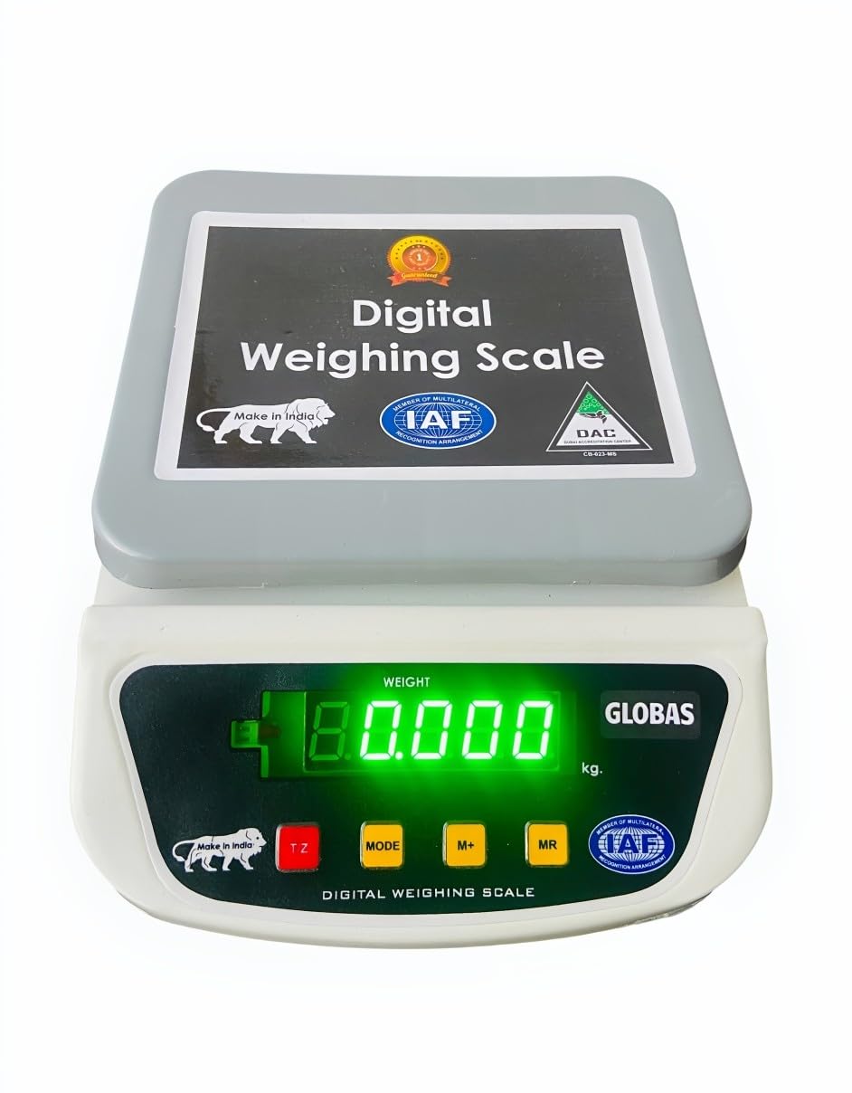 30KG X 1GM, Pan Size 21.5X16.5CM, Best Suitable For 5-10Kg with 18 Hour+ Battery Backup & 2 Year Warranty, Domestic All-Purpose Food, Kitchen, and Multipurpose Scale, Green Display, ABS Body-image-28