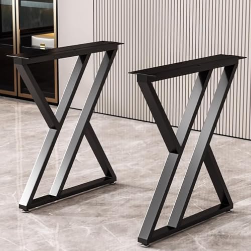 Image of K Group Metal Industrial Dining Modern Table Legs Desk Legs Base Coffee Table Bench Legs Night Stand Office Table 28 inch Triangle Shape Black DIY 28H x17.5 (1 Set of 2 pcs)