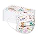 50 Pièces Masque Tissu Enfant Mignonne Jetable Bandanas de Enfant Non-tissé 3 Plis Face Scarf Faciale Impression Bandeaux pour Fille GEnfant Respirant Confortable