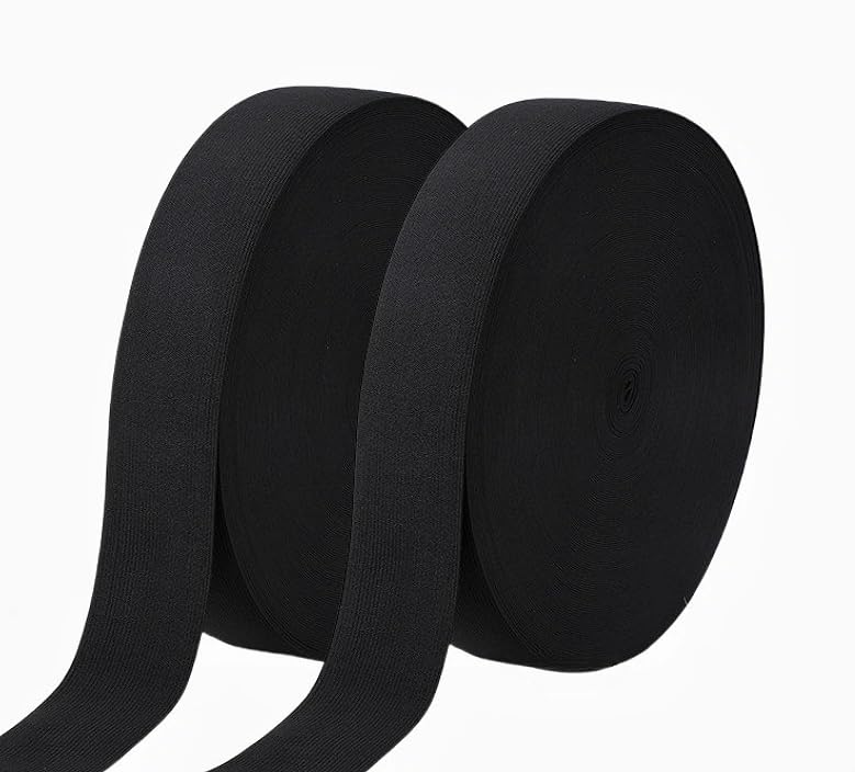 Magnoloran Elastic Band for Sewing, 3/4 Inch Elastic for Sewing Elastic Straps Wig Band Edge Band Knit Spool Sewing Band for Waistbands Pants Clothes