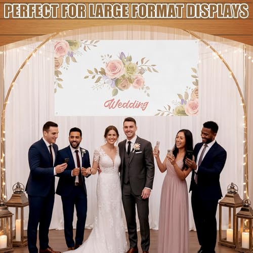 Image of Zonon Large Blank Banners And Signs Polyester Oxford Cloth Sublimation Banner To Decorate With Hanging Rope For Indoor Wall Outdoor Easy to Hang DIY Signs For Business Office(White,5 x 8 Feet)
