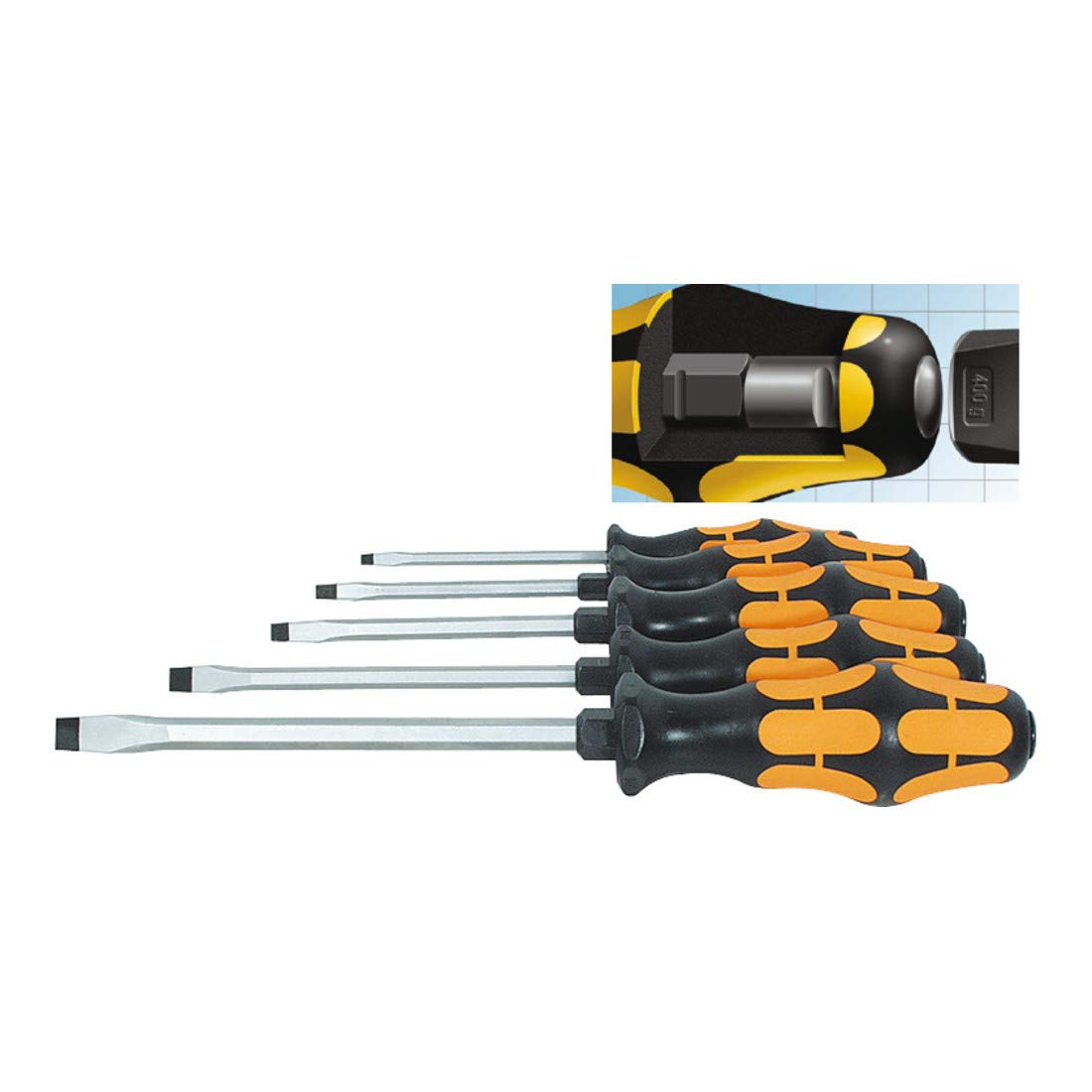 Wera Schraubendreher-Satz mit Schlagkappe und Kraftform-Heft, 5-teilig