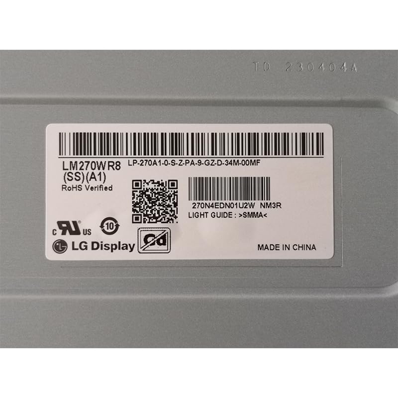 Original New 27 inch LCD Panel LM270WR8-SSA1