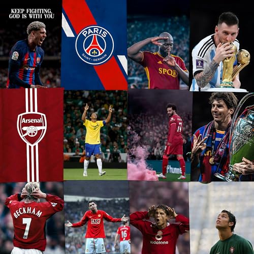 Image of Wallgasm Football Collage Kit - Set of 54, 4 x 6 Inches Posters | Poster Set For Room, Wall Art for Bedroom, Gym, Office