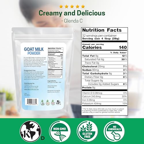 Image of Z Natural Foods Goat Milk Powder - Full Cream Netherlands Milk, 2 lb