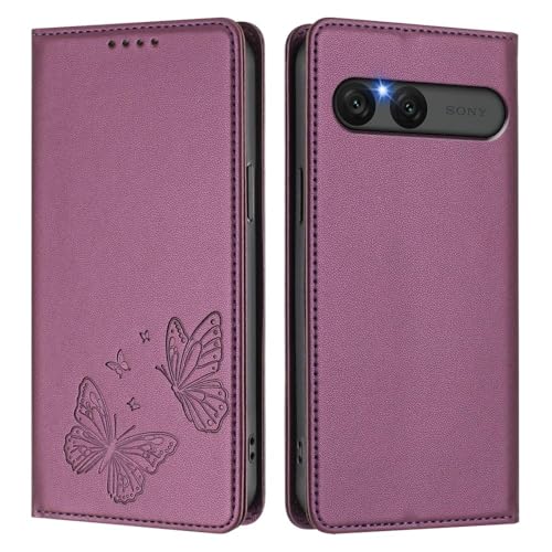 Housse Xperia 1 VI violette avec motif papillon pour vos sorties
