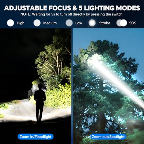 3-Pack Tughlax 5-Mode Rechargeable Flashlights w/ LCD Digital Display - image 3