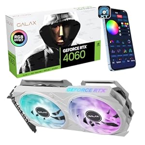 GALAX GeForce RTX™ 4060 EX White 1-Click OC, Xtreme Tuner App Control, 8GB, GDDR6, 128-bit, DP*3/HDMI 2.1/DLSS 3/Gaming Graphics Card