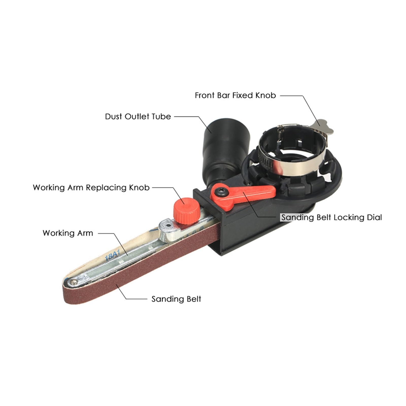 Lijadora de Banda eléctrica de 100 mm, Accesorio eléctrico, afilador de ángulos para lijadora de Banda, Amoladora de Cuchillas, Adaptador de 4" para lijadora de Banda.