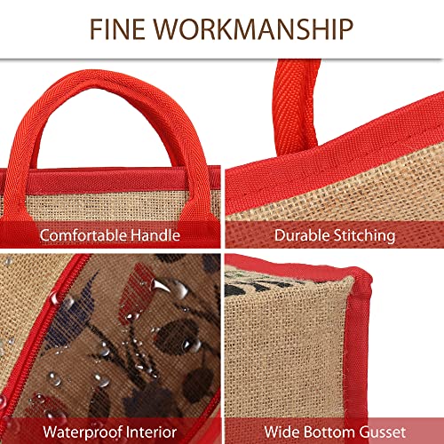 Image of DOUBLE R BAGS Jute Eco-Friendly Tote Bag: Stylish, Spacious, and Sustainable - Perfect for Everyday Errands and Adventures!