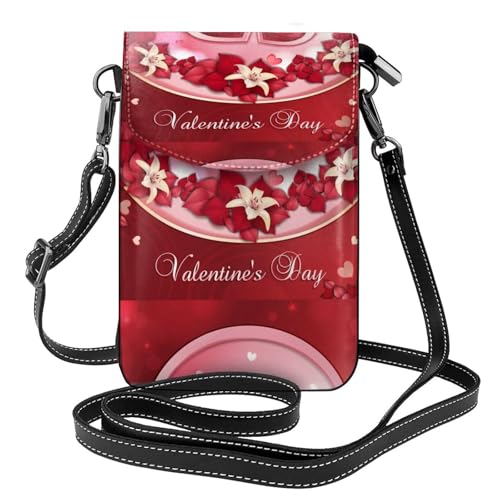 Porte-téléphone femme avec porte-cartes intégré en cuir PU