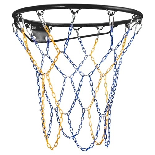 Basketball Net Heavy Duty Replacement,Carbon Steel Chain Basketball net, Anti-Rust Use Indoor...