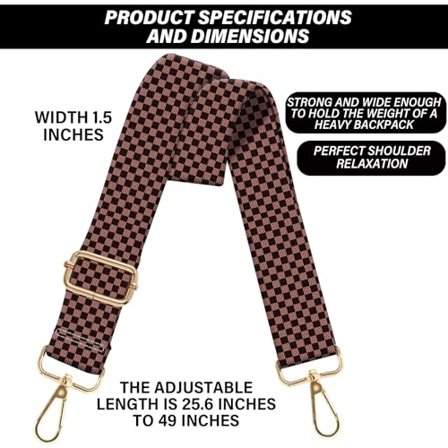 Image of Purse Strap Crossbody Shoulder Straps 1.5 inch Wide Replacement Adjustable for Women Girls Bag Aesthetic Cute