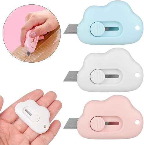 Miniatura 4 de AKOAK 3 piezas de mini cortador de arte en forma de nube, portátil, adecuado para cortar sobres, bolsas de alimentos, bolsas de plástico,