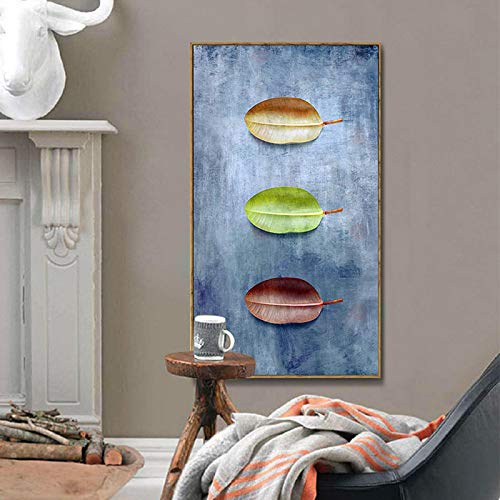 Cuadros modernos de hojas abstractas para decorar el salón de casa 2