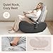 MAMAZING Nursery Rocking Chair Glider with Adjustable Armrests for Breastfeeding, Upholstered Nursing Chair with Removable Cover for Mom and Baby(Black/Grey)