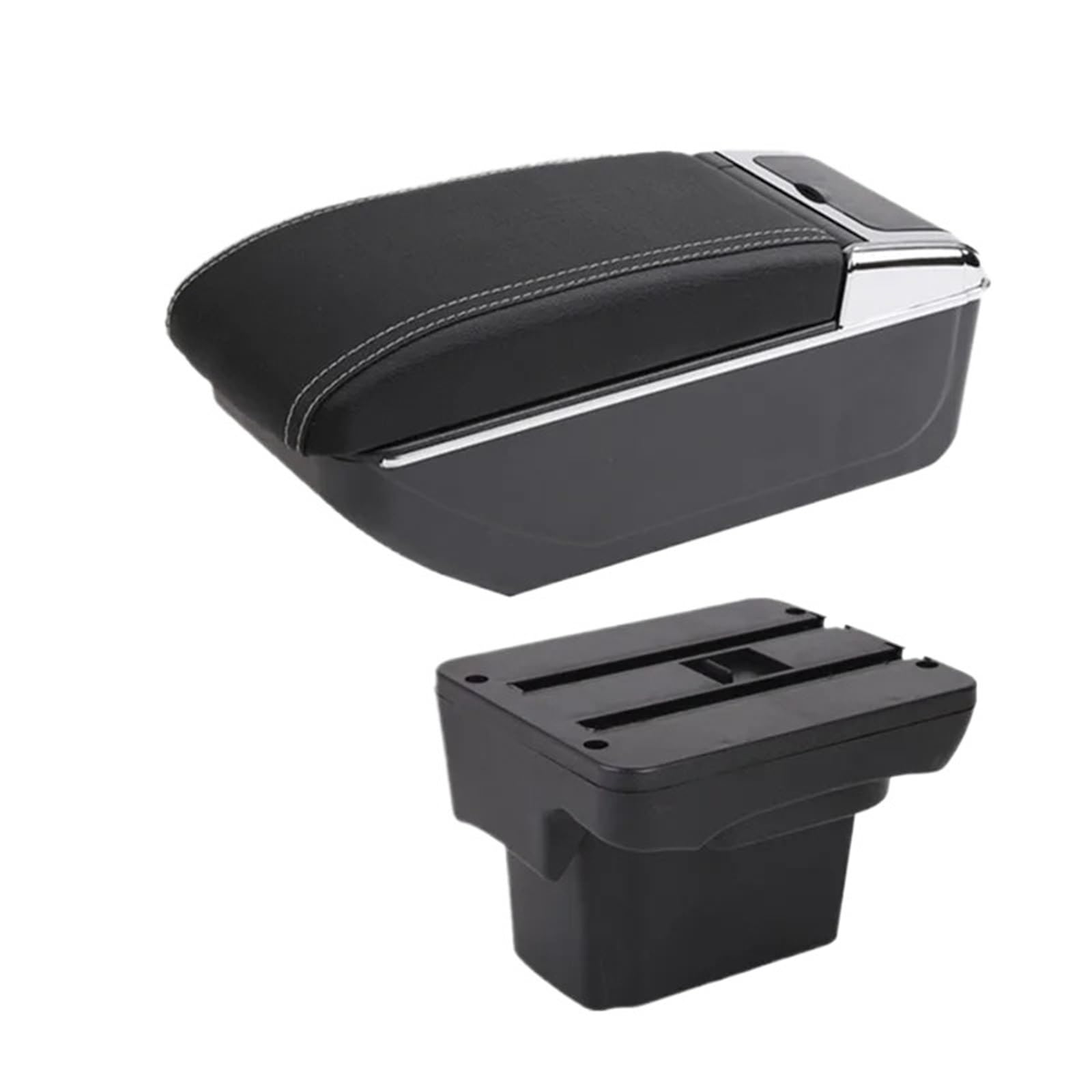 AWGNTQQ Car Armrests For Chevrolet For Cruze For Holden 2009-2015 Car Armrest Box Centre Storage With USB Port Retrofit Accessory(B3 white line NO USB)