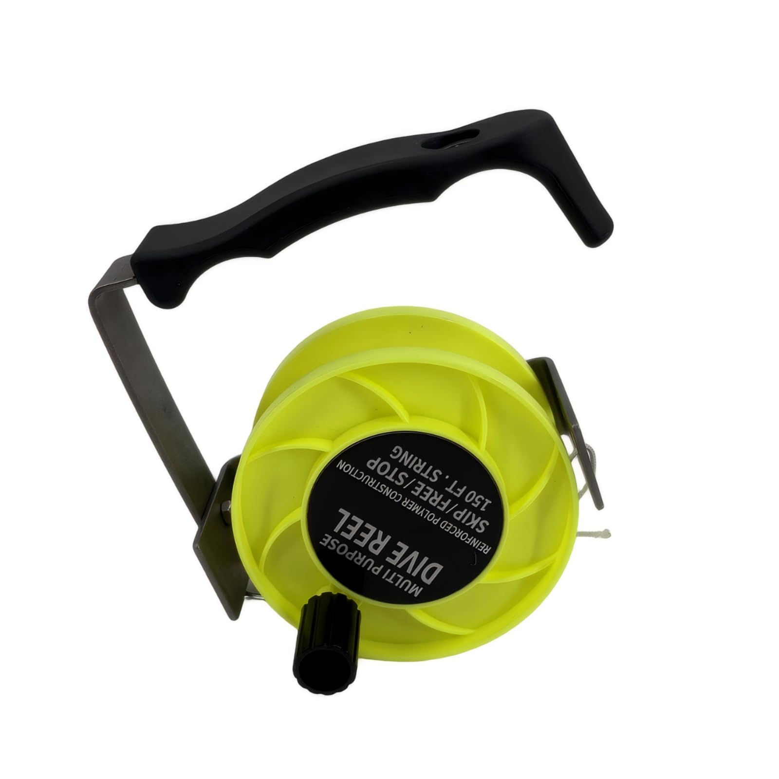 Carrete buceo manual resistente con mosquetón de alta durabilidad