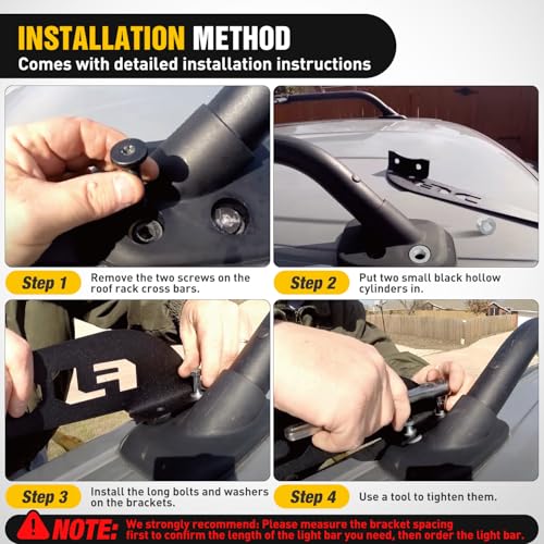 Image of Nilight 52 inch Light Bar Bracket for Toyota FJ Cruiser with Roof Rack 07-14