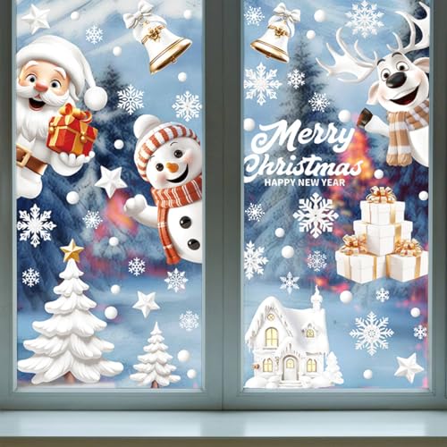 Fensterbilder Weihnachten 9 Blatt, Weihnachten Fensterbild Selbstklebend,...