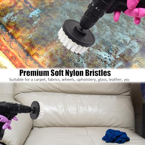 Image of 8 Pack Drill Brush Attachment Set,1 /4in Power Scrubber Brush + Extend Long Attachment,Multi-Purpose Brush Drill Attachment, Power Cleaning Scrub Brush for Bathroom, Tub, Tile, Corner