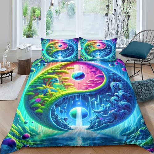 Ensemble de lit Tai Chi avec impression 3D haute définition et textile microfibre douce 200x200 - 8