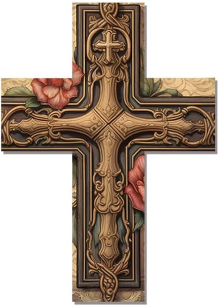 Miniatura 19 de Cruz de pared religiosa, decoración de pared cristiana, decoración de pared de cruces