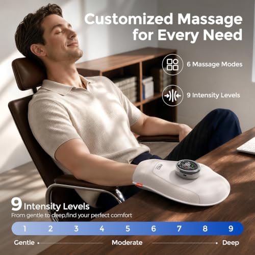 Red Light Hand Massager with Heat and Compression, Cordless DROPS TO - image 4