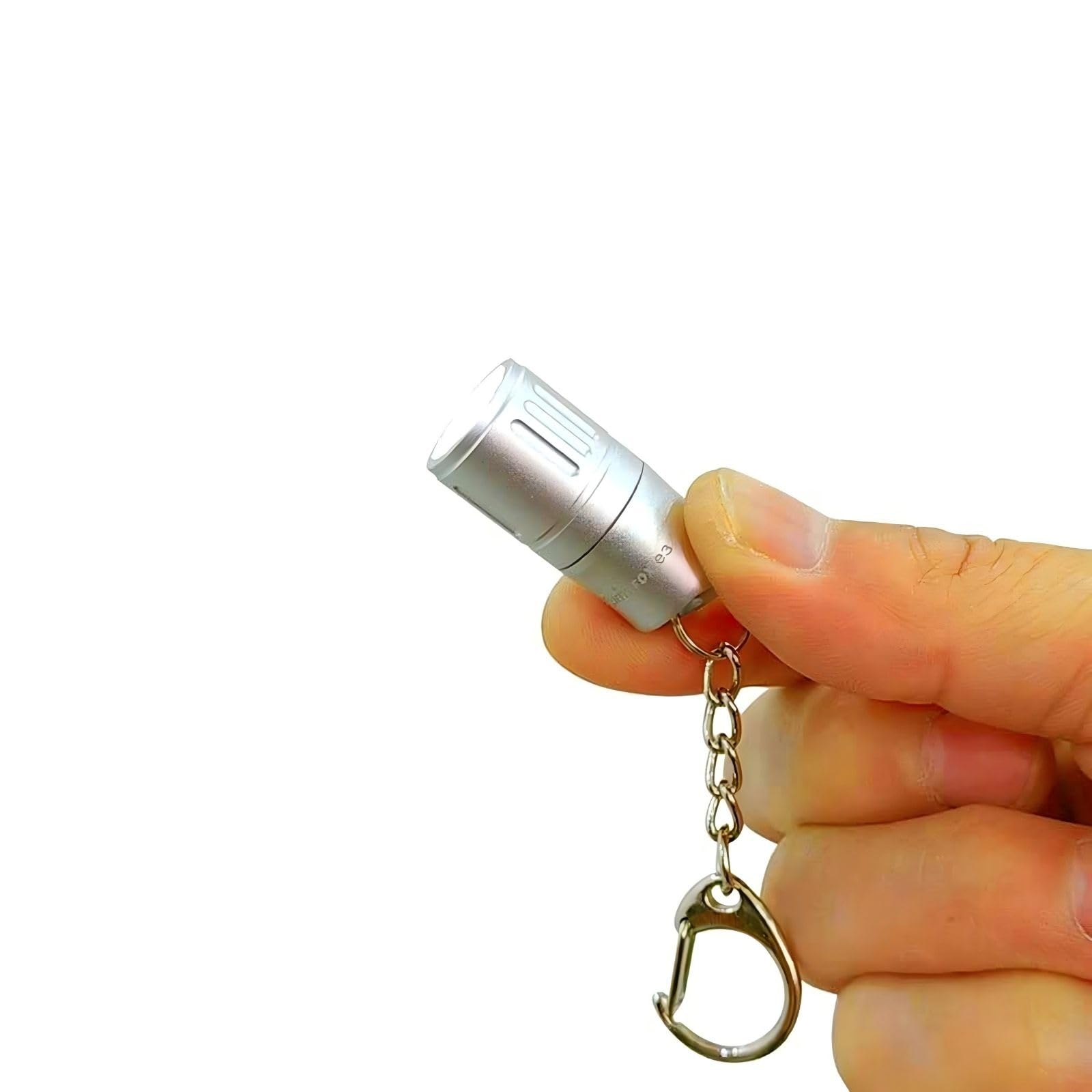 e3 Mini Small Bright Keychain Flashlight 100 lumens Long Lifetime Waterproof EDC Light for Everyday Dog Walk Sleeping Reading Nice Gift for Student Kids or Parents (White)