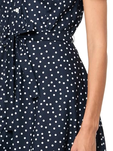 Image of Tommy Hilfiger Women's Fit and Flare Short Sleeve Shirt Dress