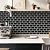Tretizl 10 Sheets Thicker Design Peel and Stick Backsplash, Peel and Stick Wall Tiles, Subway Look Tiles Backsplash for Kitchen and Bathroom, 12"x12", Black
