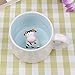 Tazza da caffè con animali 3D, tazza da tè al latte con figurine di cartoni animati divertenti da 350ml, regali di compleanno di Natale per amici bambini ragazze moglie nonna zia (Mucca)