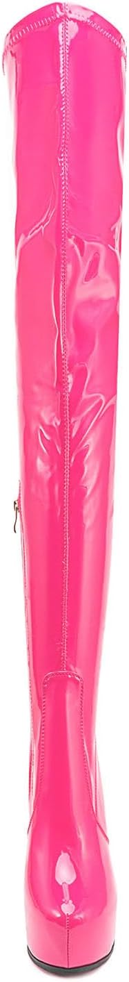 White Black Thigh high boots Women's leopard Zebra Print Lime green Stiletto heel Platform Newspaper Over the knee Round toe Side back zipper Sexy unisex high heels - Image 3