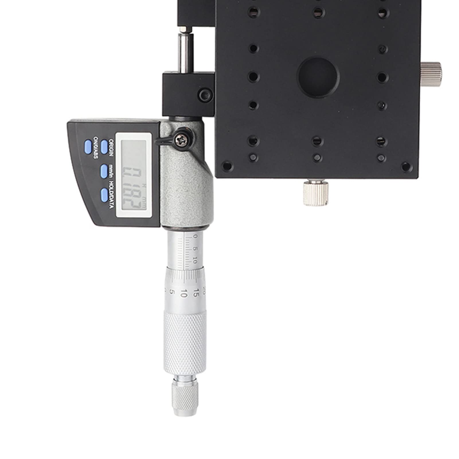 XY-Mikrometer-Plattform, Mikrometer-Mikrometer-Plattform, Mikrometer-Tisch, 3,15 X 3,15 Zoll, Digitalanzeige, Kreuzrollentyp, Lineare Tischplattform, Einstellgenauigkeit 0,002 Mm