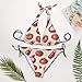 Tomato Ketchup Red Print Bikini Sets for Women, Two Piece Swimsuit Bathing Suit for Women Triangle Bikini