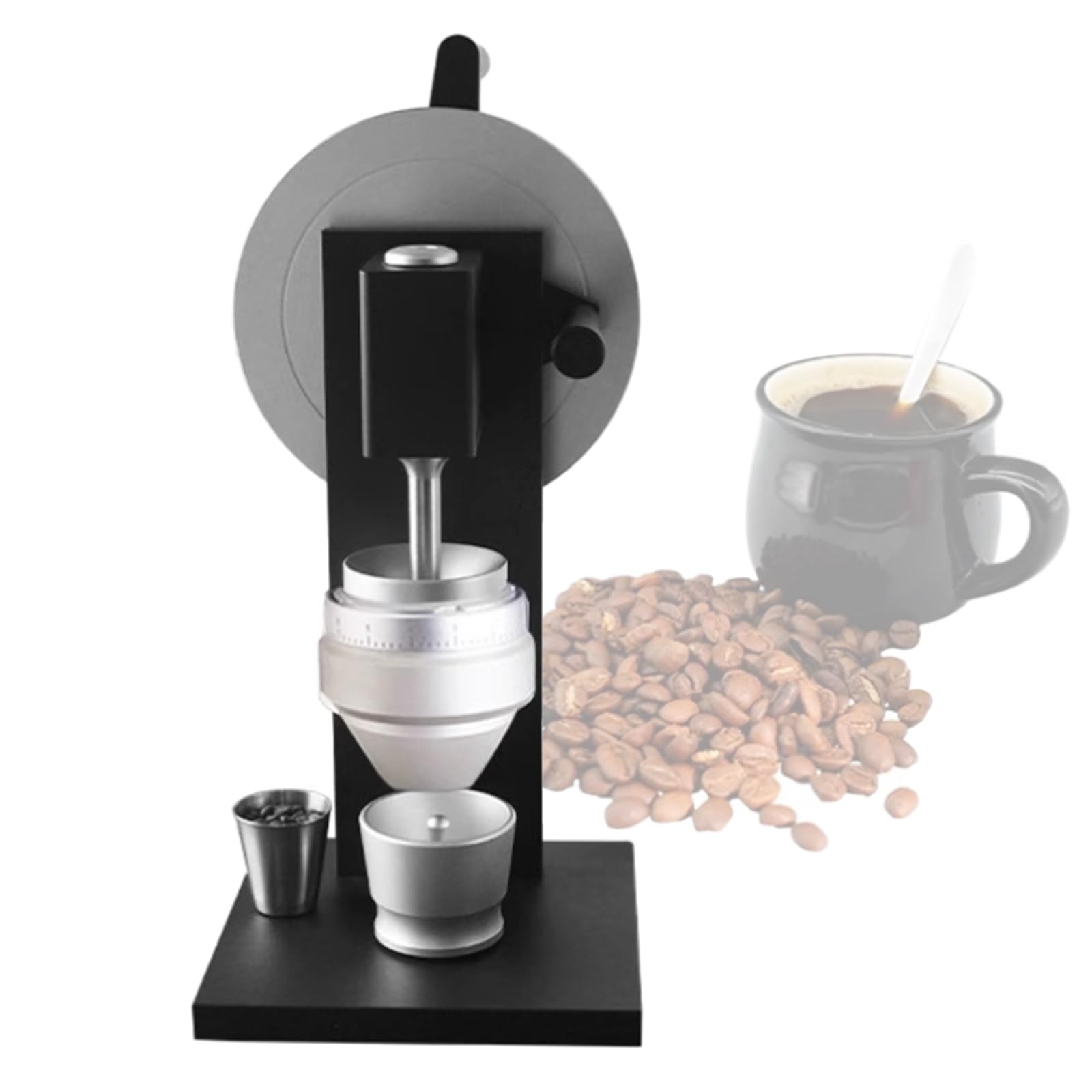 Boozxcv Conical Burr Coffee Grinder, Manual Coffee Bean Grinder, With 83Mm Grinding Disc, Adjustment Coarseness, For Espresso, Drip, French Press, Cold Brew