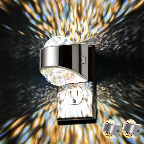 Image of Briignite Night Light Plug into Wall, Color Changing Night Light for Kids, 3CCT Diamond Design Nightlight Projector, Dusk to Dawn Sensor for Nursery Bathroom Bedroom Gaming Room Decor Gift, 2 Pack
